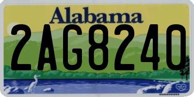 AL license plate 2AG8240