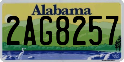 AL license plate 2AG8257