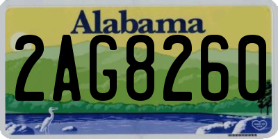 AL license plate 2AG8260