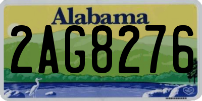AL license plate 2AG8276