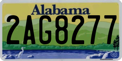 AL license plate 2AG8277