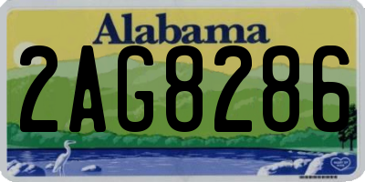 AL license plate 2AG8286