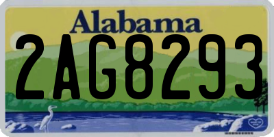 AL license plate 2AG8293