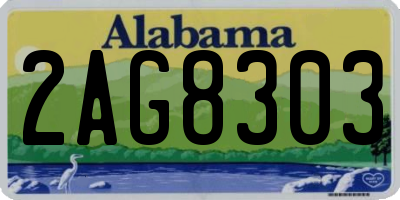 AL license plate 2AG8303
