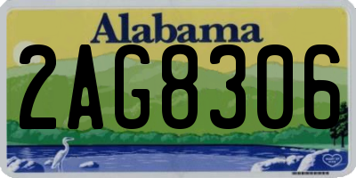 AL license plate 2AG8306