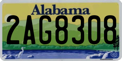 AL license plate 2AG8308