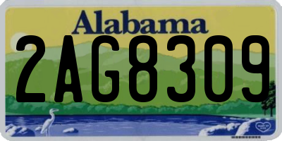 AL license plate 2AG8309