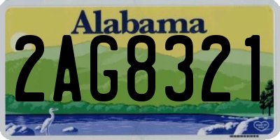 AL license plate 2AG8321