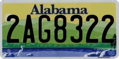 AL license plate 2AG8322