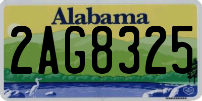 AL license plate 2AG8325