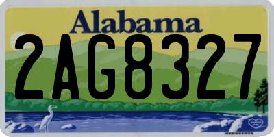 AL license plate 2AG8327