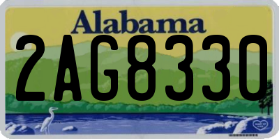AL license plate 2AG8330