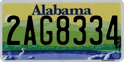 AL license plate 2AG8334