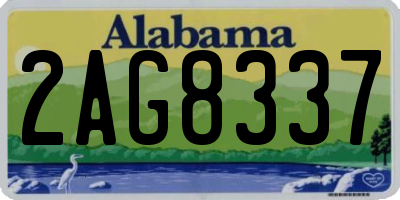 AL license plate 2AG8337