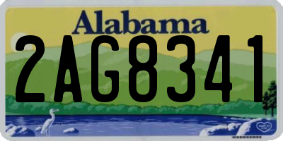 AL license plate 2AG8341