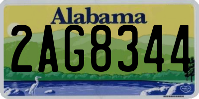 AL license plate 2AG8344