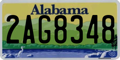 AL license plate 2AG8348
