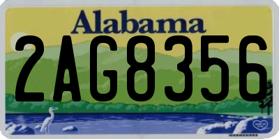 AL license plate 2AG8356