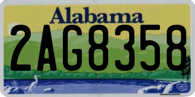 AL license plate 2AG8358
