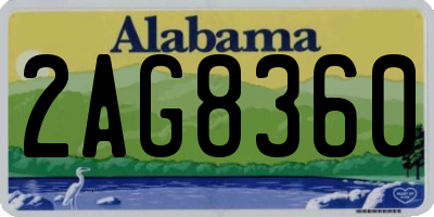 AL license plate 2AG8360