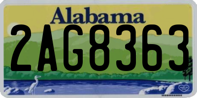 AL license plate 2AG8363