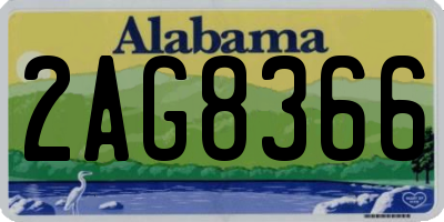 AL license plate 2AG8366
