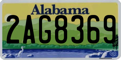 AL license plate 2AG8369
