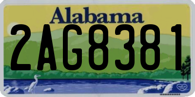 AL license plate 2AG8381