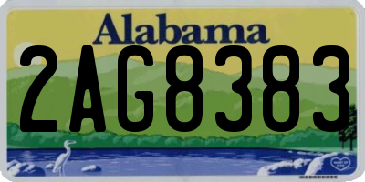 AL license plate 2AG8383