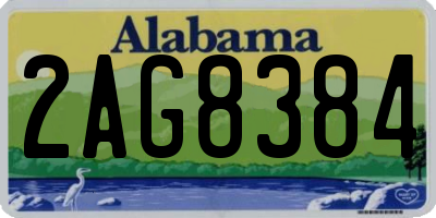 AL license plate 2AG8384
