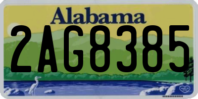 AL license plate 2AG8385