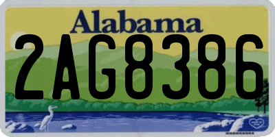 AL license plate 2AG8386