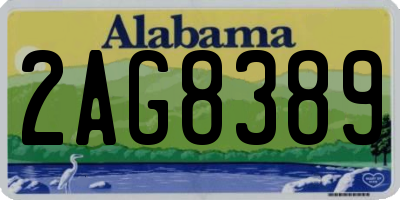 AL license plate 2AG8389