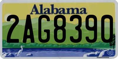 AL license plate 2AG8390