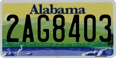 AL license plate 2AG8403