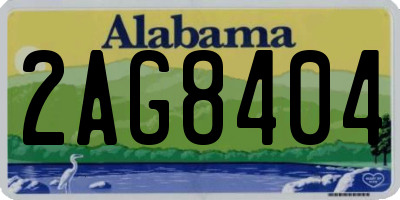 AL license plate 2AG8404