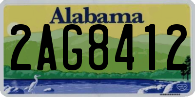 AL license plate 2AG8412