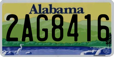 AL license plate 2AG8416