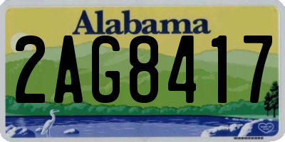 AL license plate 2AG8417