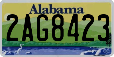 AL license plate 2AG8423