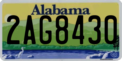 AL license plate 2AG8430