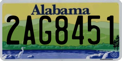AL license plate 2AG8451