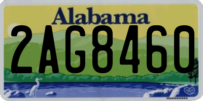 AL license plate 2AG8460
