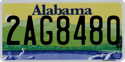 AL license plate 2AG8480