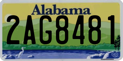 AL license plate 2AG8481