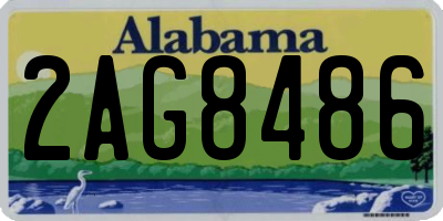 AL license plate 2AG8486