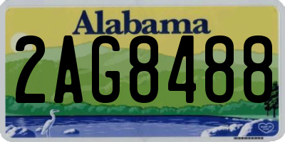 AL license plate 2AG8488