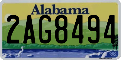 AL license plate 2AG8494