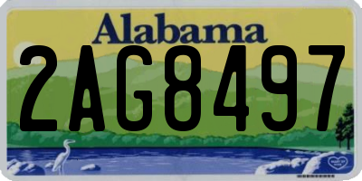 AL license plate 2AG8497