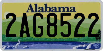 AL license plate 2AG8522